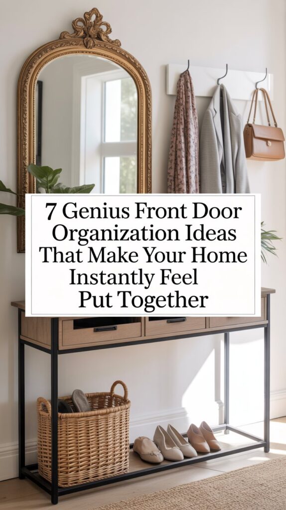 Transform your entryway from cluttered to welcoming with these 7 front door organization ideas. From baskets for shoes to wall hooks, mail sorters, and a family command center, these tips keep everything neat and stylish. Easy to set up and simple to maintain, they’ll make your home feel instantly more put together.